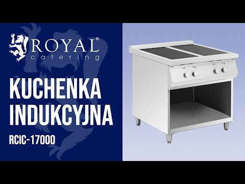 Video - Kuchenka indukcyjna - 1700 W - 4 palniki - 260°C - miejsce do przechowywania - Royal Catering