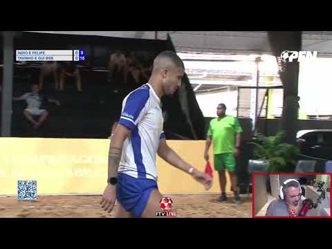 Índio and Felipe x Tavinho and Gui Bsb - National Open Footvolley Semifinal - React FTV Ep 69