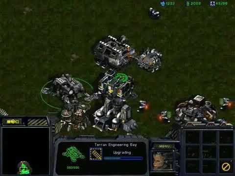StarCraft: Brood War - 1 Terran vs 7 computers ( 2 Zerg & 5 Protoss ) Map: Big Game Hunters