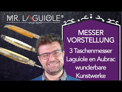 3 wunderschöne unterschiedliche Taschenmesser von Laguiole en Aubrac