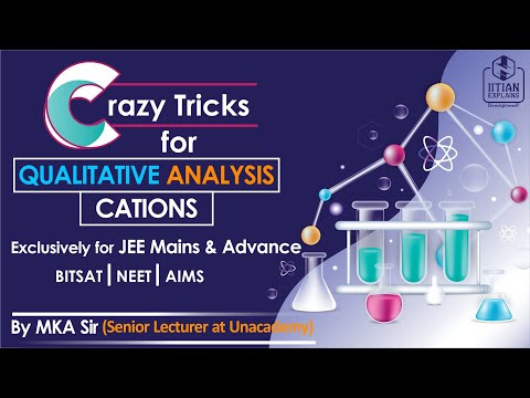 Tricks for Qualitative Analysis | Cations | Jee Mains, Advance, NEET, BITSAT and AIIMS