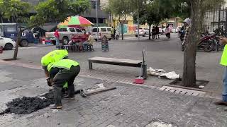 Limpia y Verde ahora hacen trabajos de bacheo para la muni de la Capital