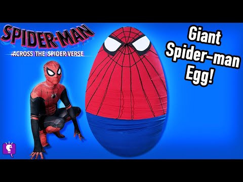 Spiderman Giant Suprise Egg on HobbyFamilyTV