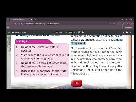 S4 GEO. DRAINAGE SYSTEM IN RWANDA