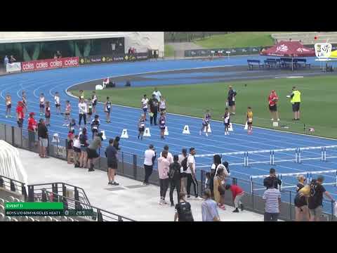 U10 Boys 60m Hurdles Heat 1: 2022 Commonwealth Bank State Combined Events Championships - Saturday