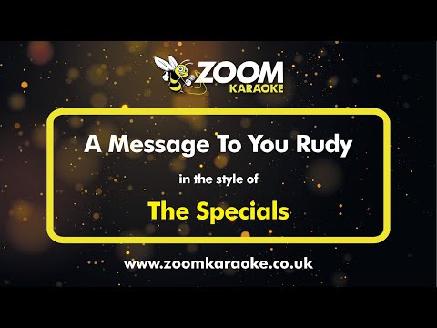 The Specials - A Message To You Rudy - Karaoke Version from Zoom Karaoke