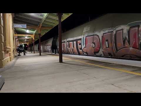 Night goods train, 2am, Harden, NSW, Australia