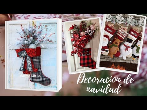 IDEAS DE COMO DECORAR BOTA NAVIDEÑA DECORAÇÃO DE NATAL CHRISTMAS HOME