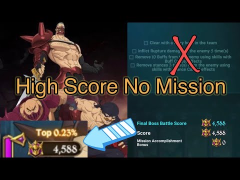 No Mission High Score Final Boss Trio Hell 7DS The Seven Deadly Sins Grand Cross SDSGC