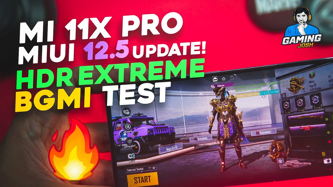 Xiaomi Mi 11X Pro MIUI 12.5 BGMI HDR Extreme Test | Garam Masala! | Gaming Josh