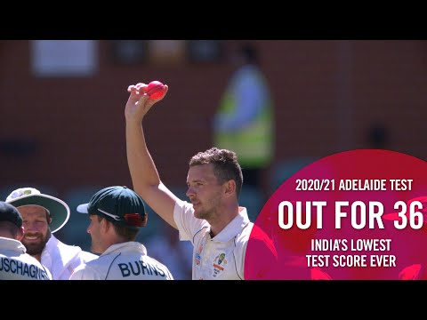 India all out for 36 I Fifth lowest Test score in history I Fox Cricket