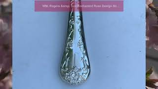 WM. Rogers & Son Enchanted Rose Design Silver Plated Flatware - Large Serving Sp