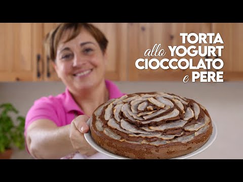 TORTA ALLO YOGURT CIOCCOLATO E PERE Ricetta Facile - Fatto in Casa da Benedetta