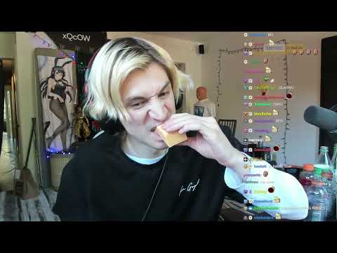 xQc eats a Block of Cheese