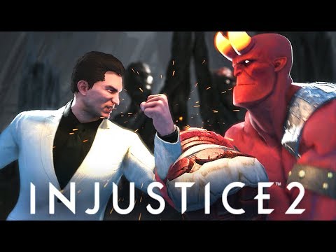 INJUSTICE 2 - ALL Bruce Wayne vs Hellboy Clash Dialogues