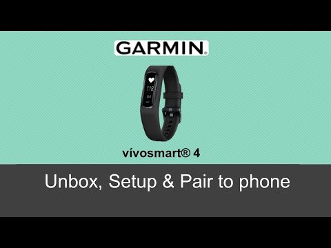 Review : Garmin Vivosmart 4  : Unbox, Power on & charge, Download apps & pair to phone