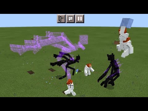 Mutant snow golem Vs Super enderman fight in Minecraft