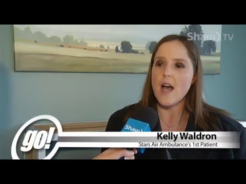 Stars Air Ambulance's very first patient returns to give thanks for saving her life 30 years ago.