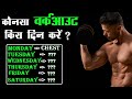 Which Workout Should Be Done On Which Day Full Week Gym Workout Plan Week Schedule For Gym Wo