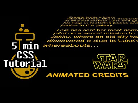 5 min CSS Opening Crawl Text from Star Wars Web Dev Tutorial HTML5 CSS3 Code Along for Beginners