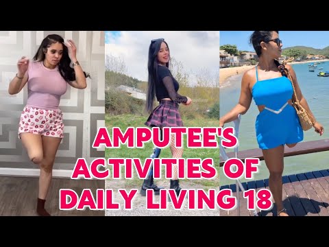 Amputee lady crutches user: exploring life after amputation daily activities 18