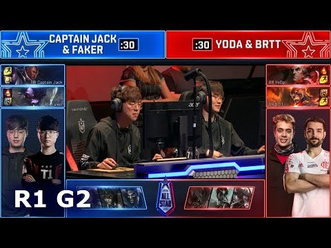 Faker & Captain Jack vs brTT & YoDa 2v2 | 2018 All-Star Las Vegas | KR Captain Faker vs BR Yot
