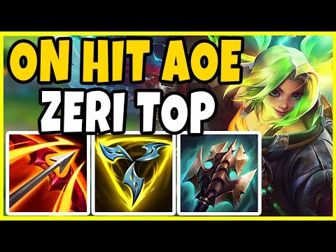 On-HIT Zeri Top Is a Kiting Monster!! *MOST Cursed Game of League of Legends*