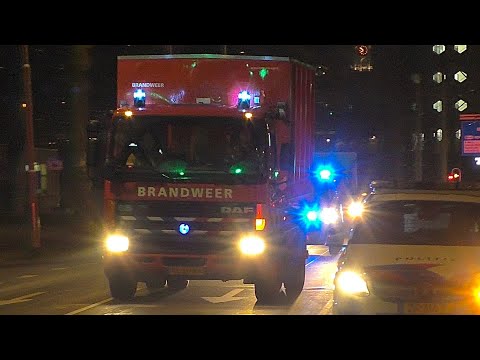 Grote Brand GRIP 1 op NS station Rotterdam Centraal Vele hulpdiensten met Spoed onderweg