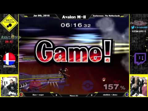 Avalon M-II - Blaze + reaper Vs mindtrick + Jimmy - SSBM Doubles Winners R3