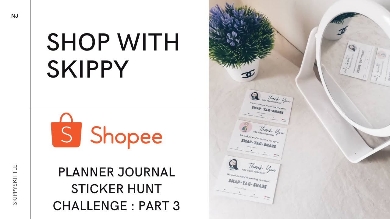 Shop with Me PART 3 : Shopee Malaysia Planner Journal Sticker Shop Haul Hunt!!