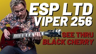 Video thumbnail for ESP LTD Viper 256 See Thru Black Cherry | Set Neck with Roasted Jatoba Fingerboard! | by Uhlik Music