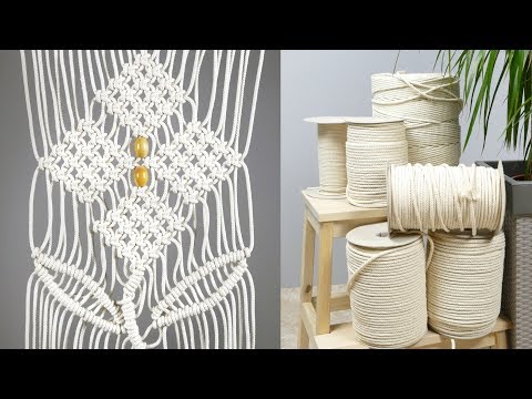 DIY Macrame Wall Hanging Leaves with Flower