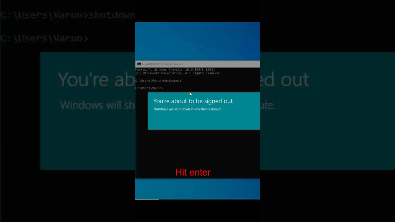 How To Shutdown Computer using command prompt(cmd) #shortsTech