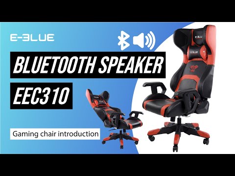 E-Blue Žaidimų kėdė E-Mėlyna Cobra Bluetooth Kolonėlė EEC310, Juoda-raudona video