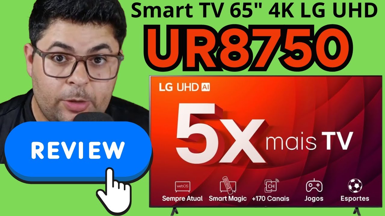 Smart TV 65" 4K LG UHD AI 65UR8750PSA HDR Bluetooth Alexa Google Assistente Airplay2 3 HDMI