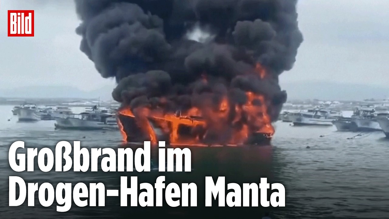 Ecuador: Drogen-Hafen Manta in Flammen – 35 Boote zerstört