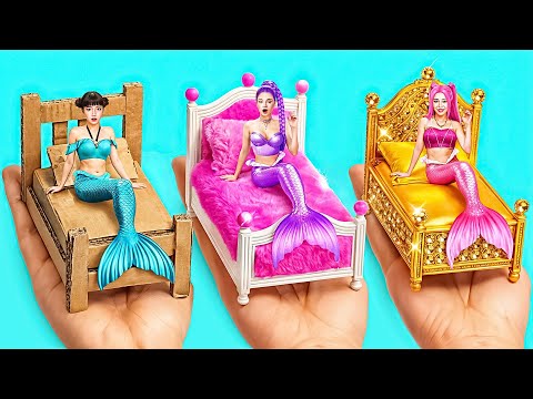 Kpop Demon Hunters: Cardboard, Fluffy & Golden Hospital! Huntrix Rumi, Zoey Mermaid IRL