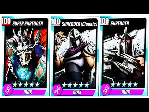 ALL PLATINUM MAX LEVEL 100 SHREDDERS (TMNT LEGENDS)