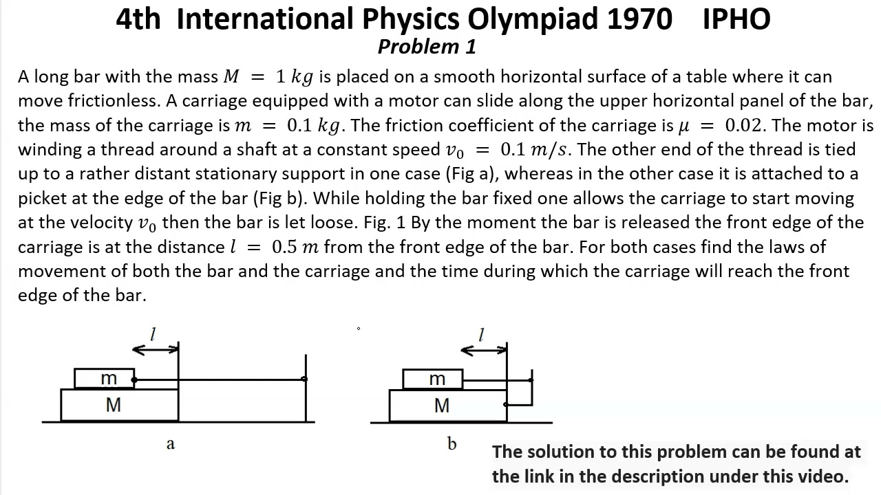 4th International  Physics Olympiad 1970 IPHO Problems 1-4.