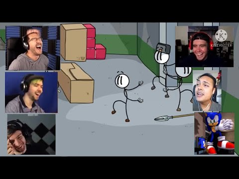 Gamers React to Distraction Dance! (Henry Stickmin Collection: Fleeing The Complex)