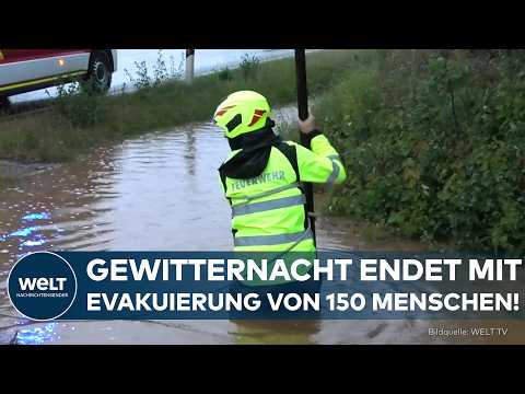Video Thumbnail: THÜRINGEN: Heftige Unwetter sorgen für heftige Schäden! Evakuierungen nach beschädigter Gasleitung!