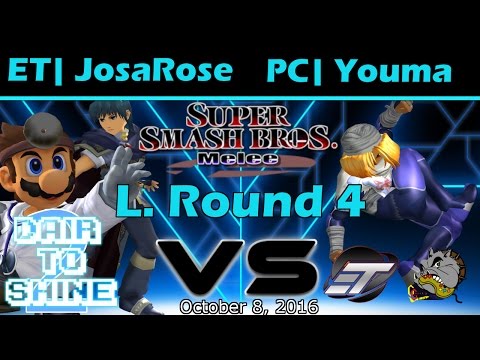 D2S2 - Melee L . Round 4 - ET| JosaRose (Doc/Marth) V PC| Youma (Shiek)