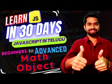 Javascript Math Objects Episode 13 Learn Javascript In 30 Days Javascript Telugu