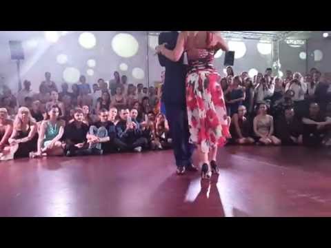  Fabian Peralta  and  Josefina Bermudez Avila  are  dancing  to  "  Trago Amargo  "  by  Juan D'Arienzo  at  Łódź Tango Salon Festival  in  2016