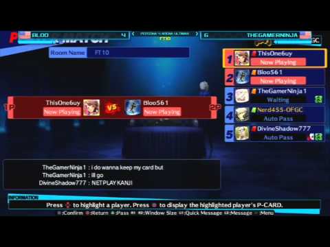P4AU *Netplay*: Bloo561(Yu) vs. TheGamerNinja(Yosuke)FT10 Exhibition