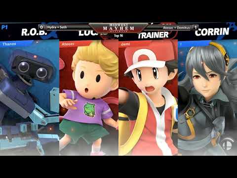 Hydra + Seth (Blue Team) vs Ateozc + Demitus (Red Team) - Midwest Mayhem Ultimate Doubles Top 16