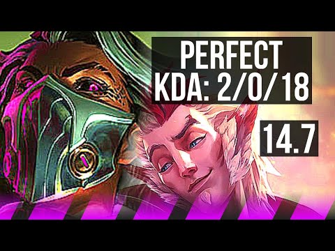 RENATA GLASC & Veigar vs RAKAN & Jinx (SUP) | 2/0/18 | BR Diamond | 14.7