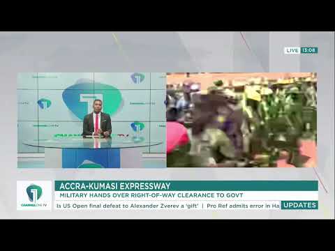 LIVE! Accra-Kumasi Expressway - Military Hands Over Cleared Right-of-Way to Government