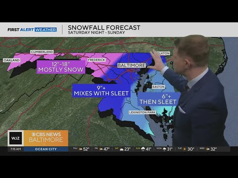 Baltimore weather forecast shows major snow storm this weekend