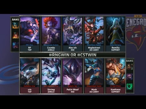 CST vs RNG Game 4 Highlights - TEAM COAST vs RENEGADES - 2015 NA Challenger Summer Playoffs Final